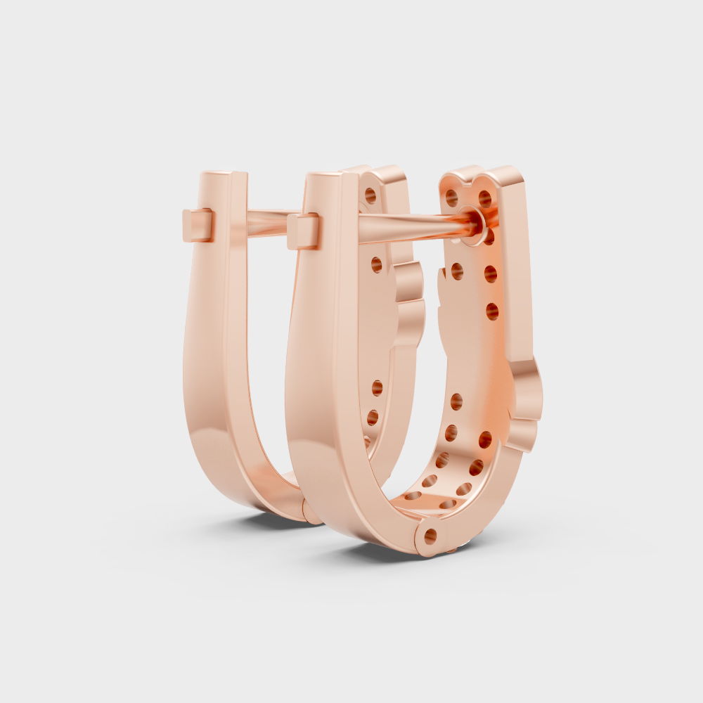 Romantic Rose Gold Lab-Grown Diamond Hoops 0.20 Ct Total