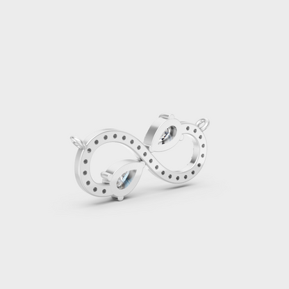 Premium 950 Platinum Pear-Cut Lab-Grown Diamond Infinity Pendant Necklace