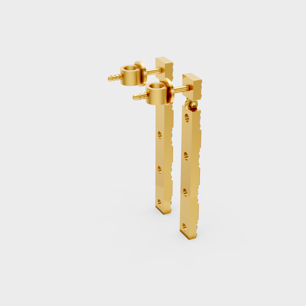 Luxury Lab-Grown Diamond Earrings In Hallmark Yellow Gold 14K For Timeless Style