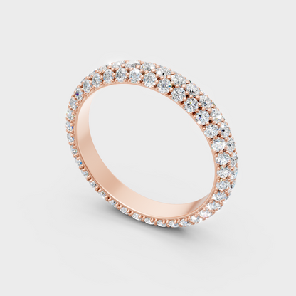Rose Gold Round-Cut Lab-Grown Diamond Ring For Ethical Luxury