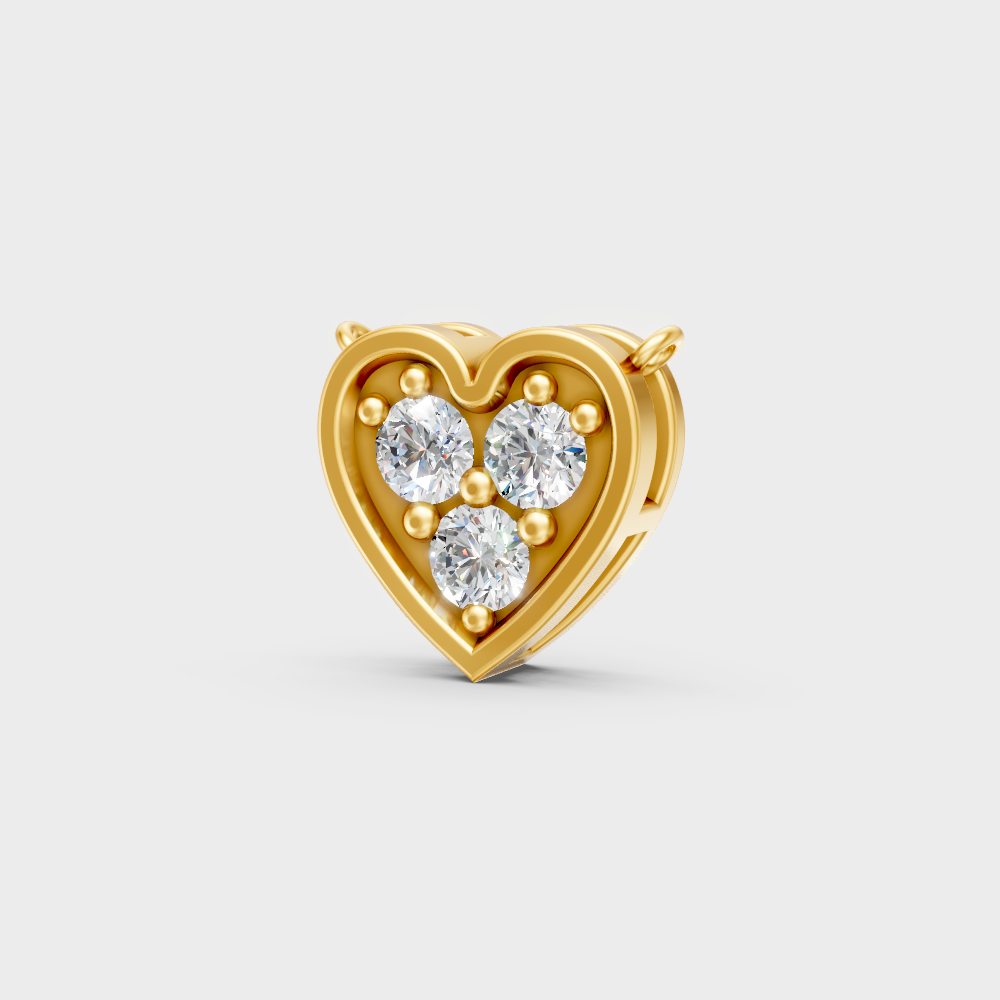 0.36 Ct Round Lab-Grown Diamond Pendant Without Chain in