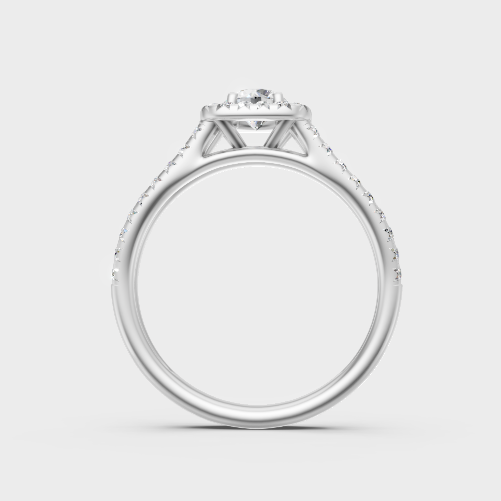 High-Polish 950 Platinum Round Lab Diamond Ring For Maximum Shine