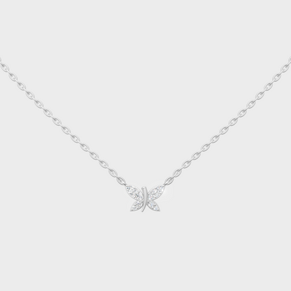 GLI Certified 0.24 Carat Round Diamond Necklace White Gold