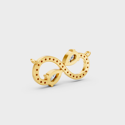 Yellow Gold Pear Diamond Infinity Pendant For A Meaningful And Ethical Style