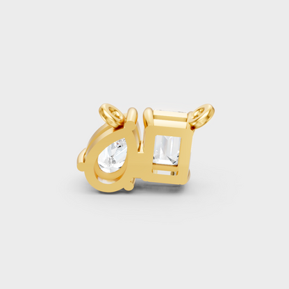 Yellow Gold Emerald And Pear Diamond Pendant For A Meaningful And Ethical Style