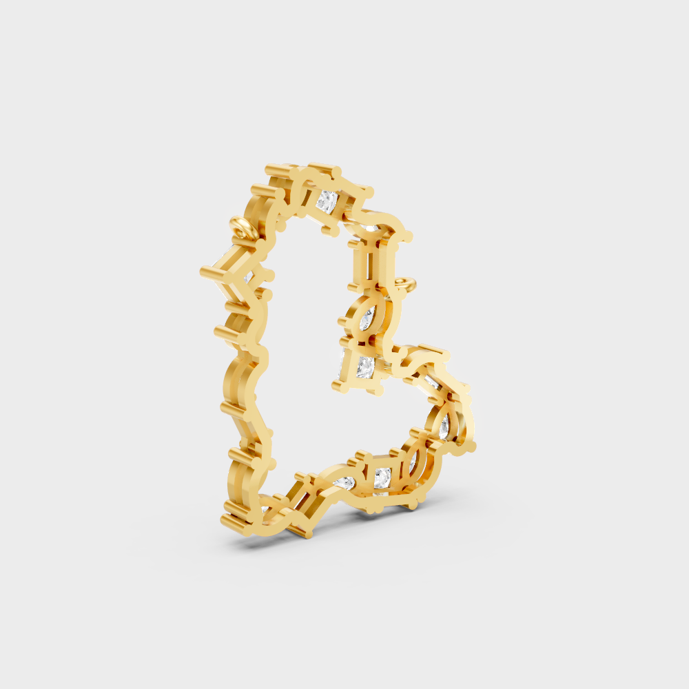 Yellow Gold Multi-Stone Diamond Pendant For A Unique And Ethical Style