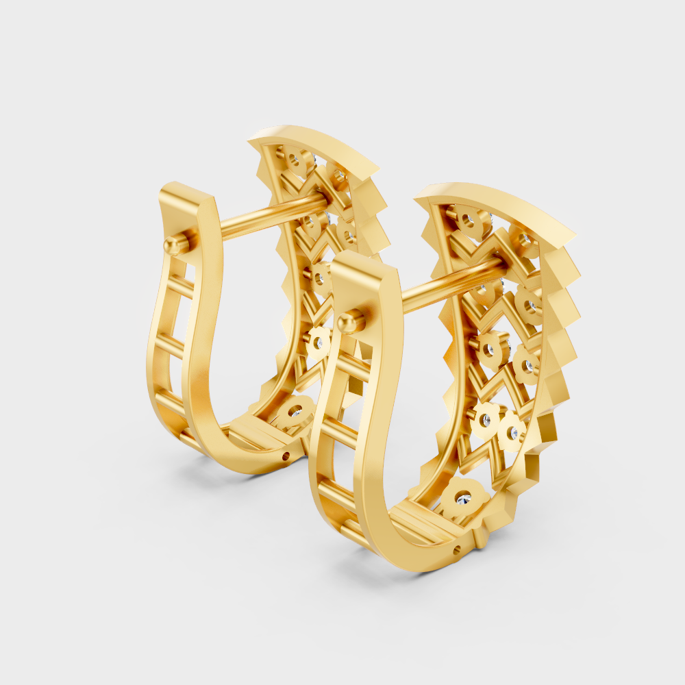 Ethical Lab-Grown Diamond Hoops In Premium Yellow Gold Finish