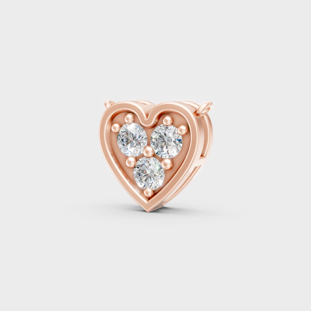 0.36 Ct Round Lab-Grown Diamond Pendant Without Chain in