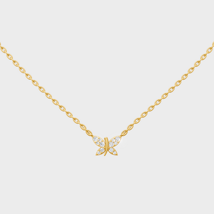 0.24 Ct Round Cut Lab-Grown Diamond Pendant With Chain In Yellow Gold