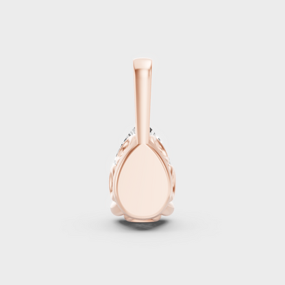 Sparkling Pear Shape Diamond Pendant Rose Gold