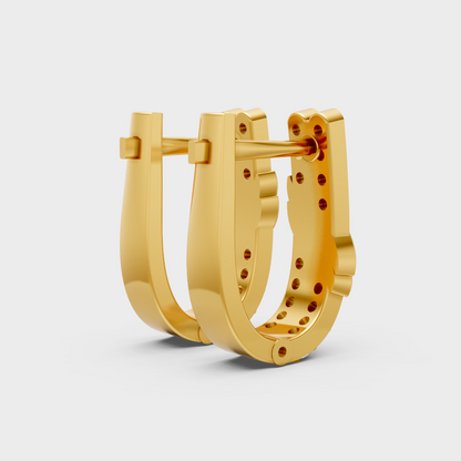 Ethical Lab-Grown Diamond Hoops In Premium Yellow Gold Finish