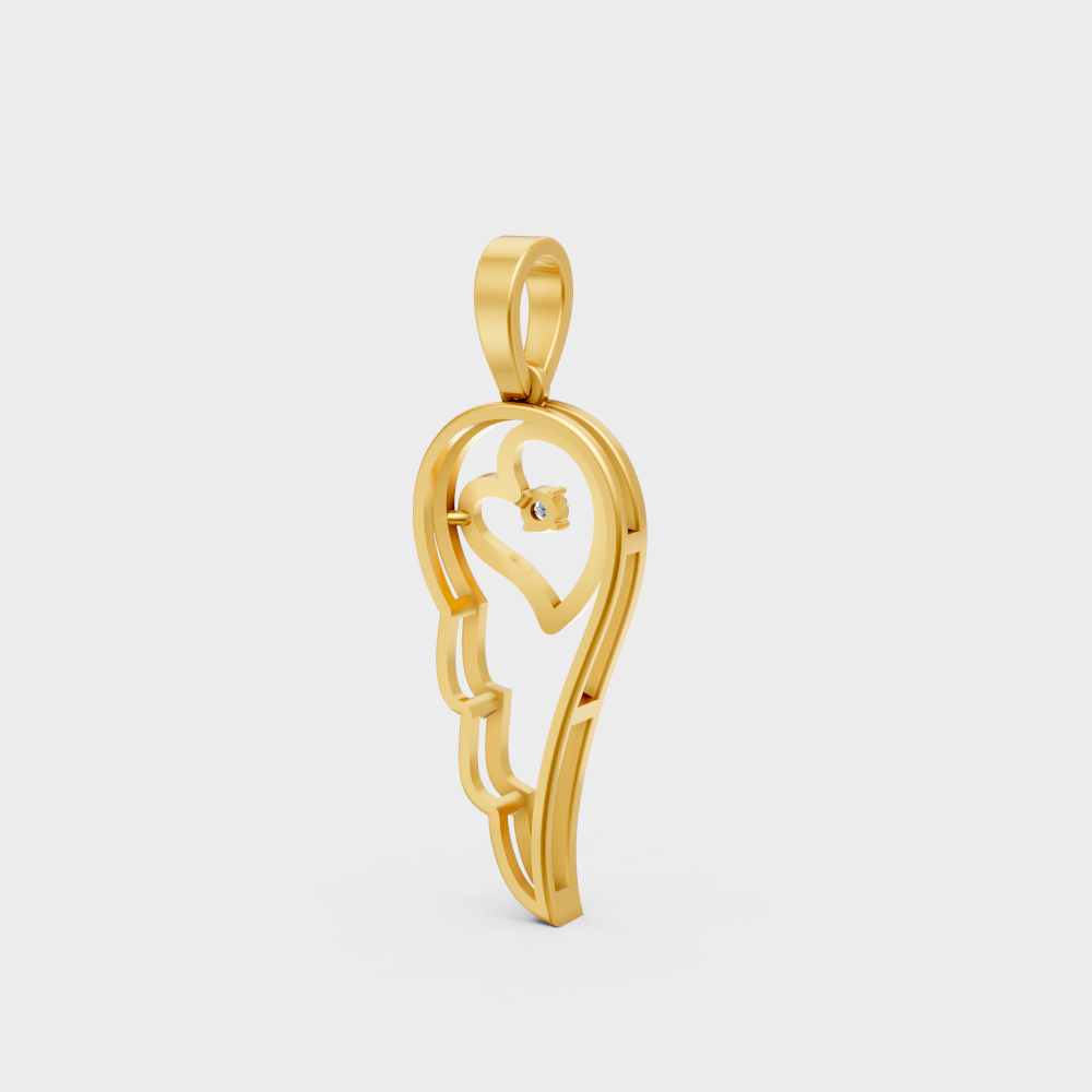 Hallmarked 18K Yellow Gold Diamond Pendant With Brilliant Ethical Diamonds