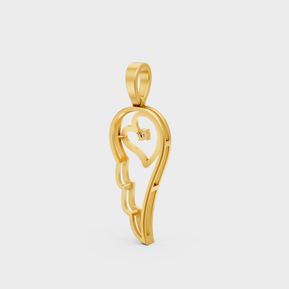 Hallmarked 18K Yellow Gold Diamond Pendant With Brilliant Ethical Diamonds