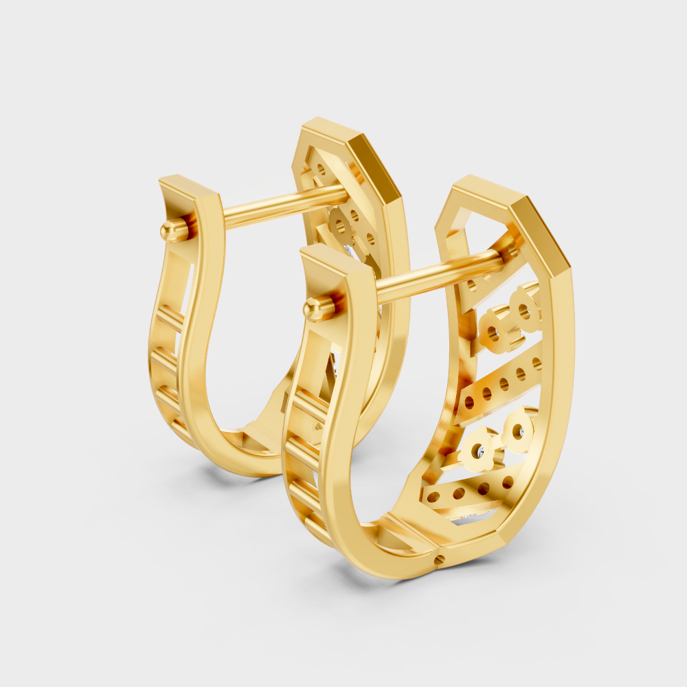 Ethical Lab-Grown Diamond Hoops In Premium Yellow Gold Finish