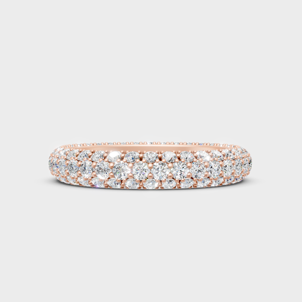 Unique Rose Gold Band Featuring A Certified Round Lab-Grown Diamond