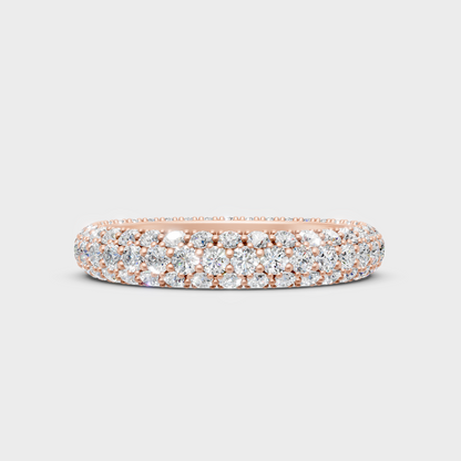 Unique Rose Gold Band Featuring A Certified Round Lab-Grown Diamond
