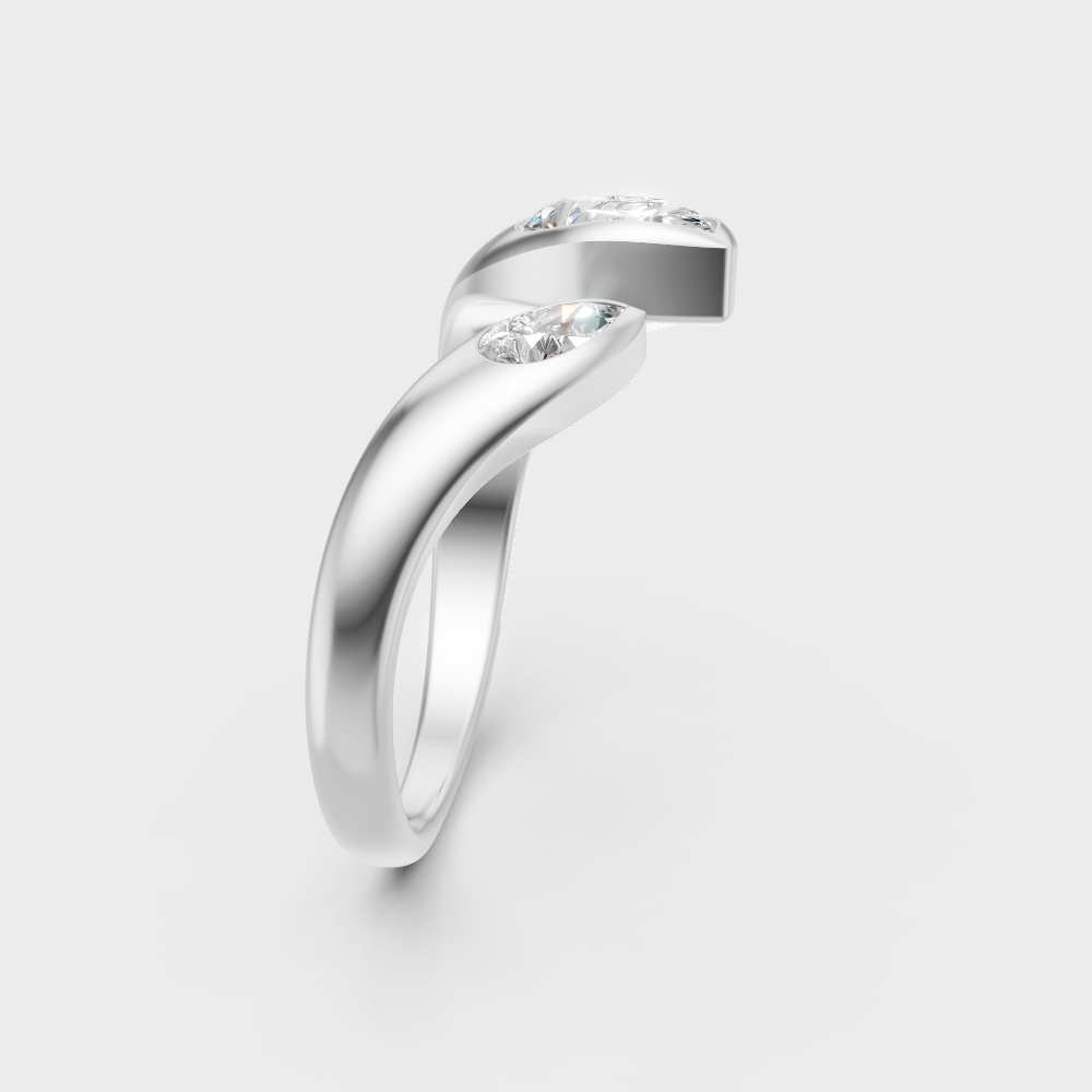 High-polish 950 platinum pear-cut lab diamond ring for a brilliant, modern proposal