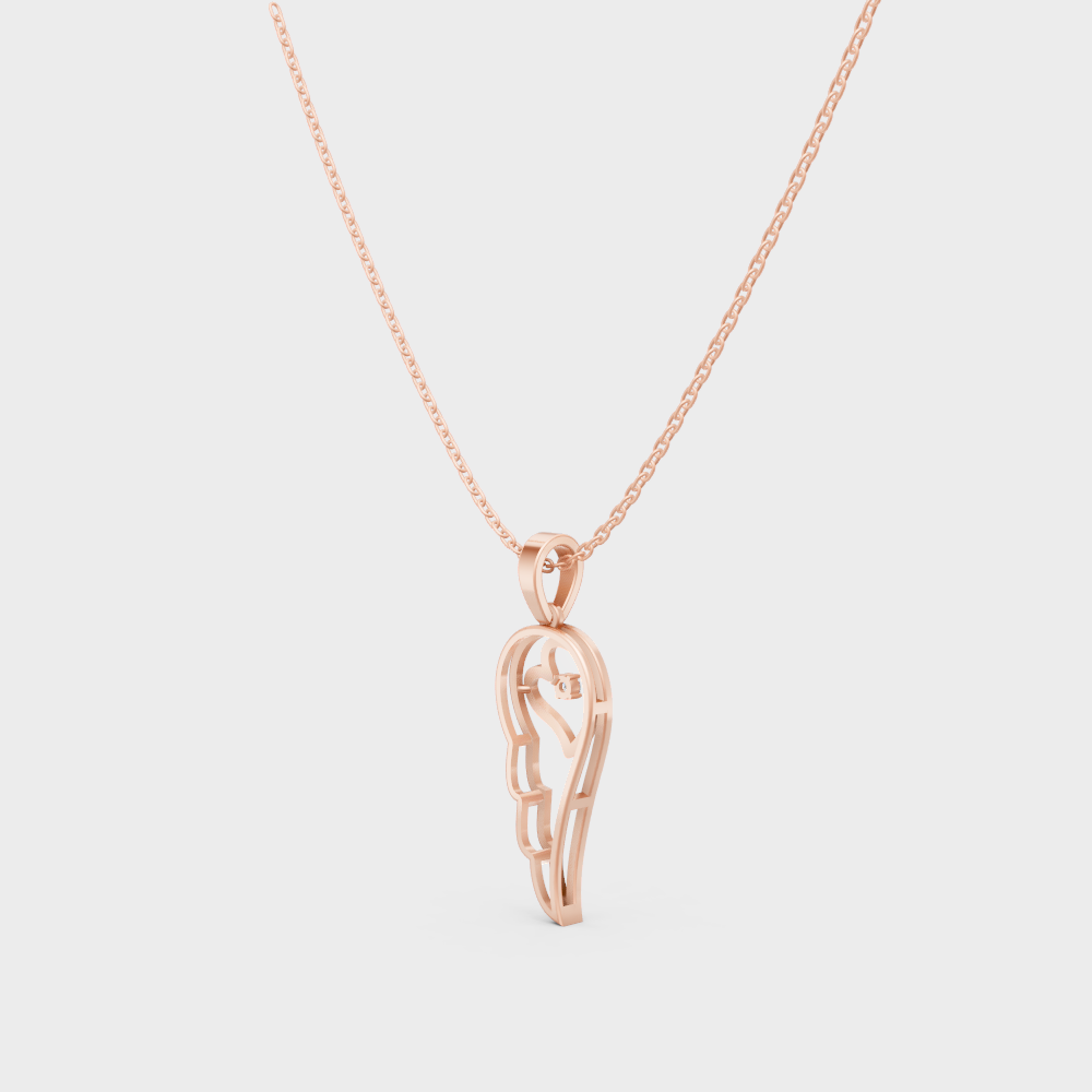 Fine Jewelry 0.045 Ct Lab-Grown Diamond Pendant Necklace Rose Gold