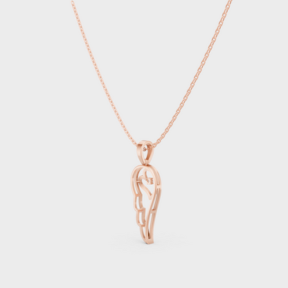 Fine Jewelry 0.045 Ct Lab-Grown Diamond Pendant Necklace Rose Gold
