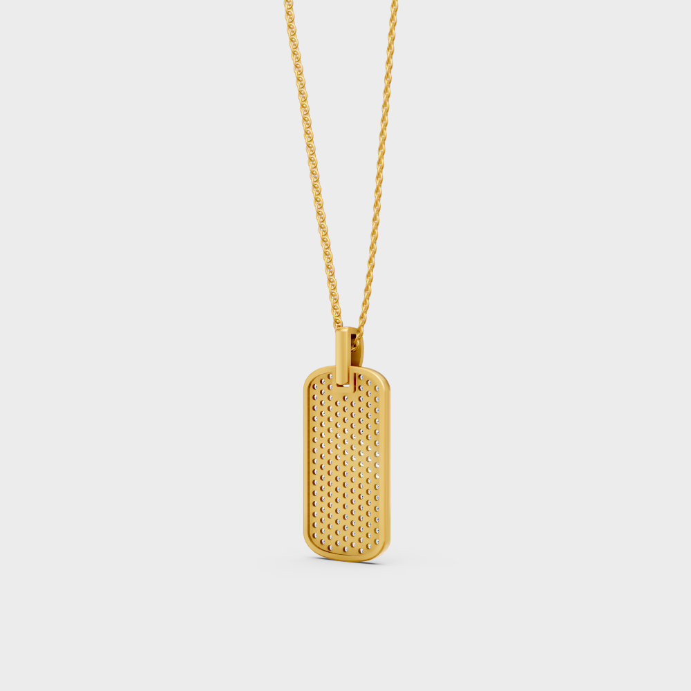 Yellow Gold Round Diamond Necklace For A Timeless And Ethical Style Statement For Men