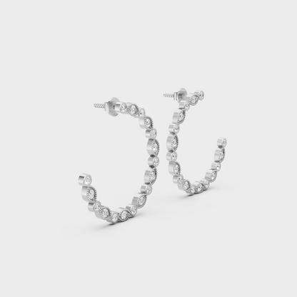 white gold lab-grown diamond earrings for ethical luxury and style