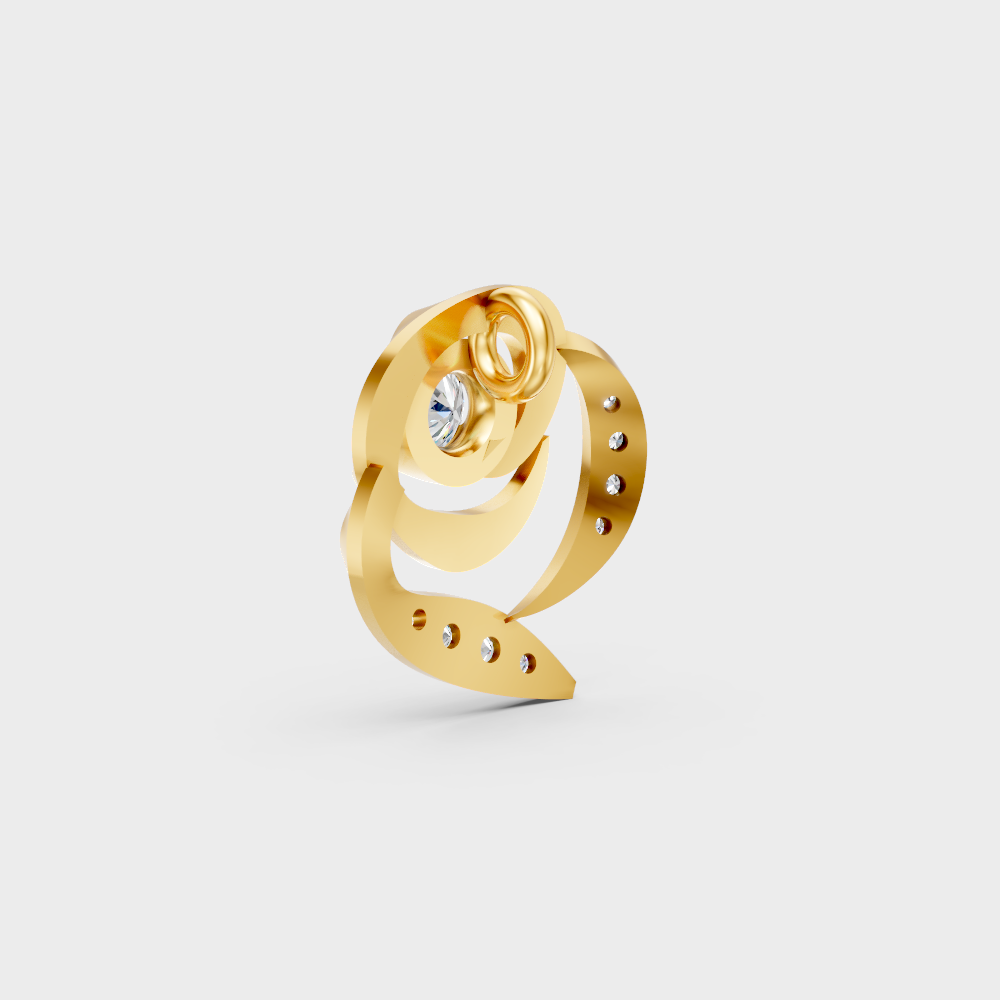 Hallmarked 18K Yellow Gold Diamond Pendant With Brilliant Ethical Diamonds
