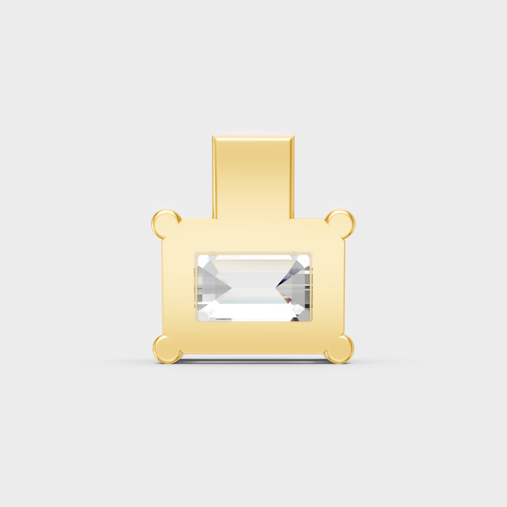 Yellow Gold Emerald Diamond Pendant For A Sophisticated And Ethical Style