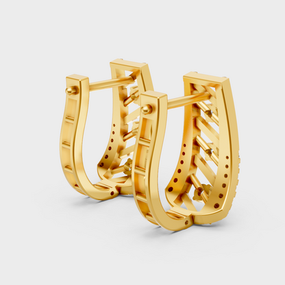 Ethical Lab-Grown Diamond Hoops In Premium Yellow Gold Finish