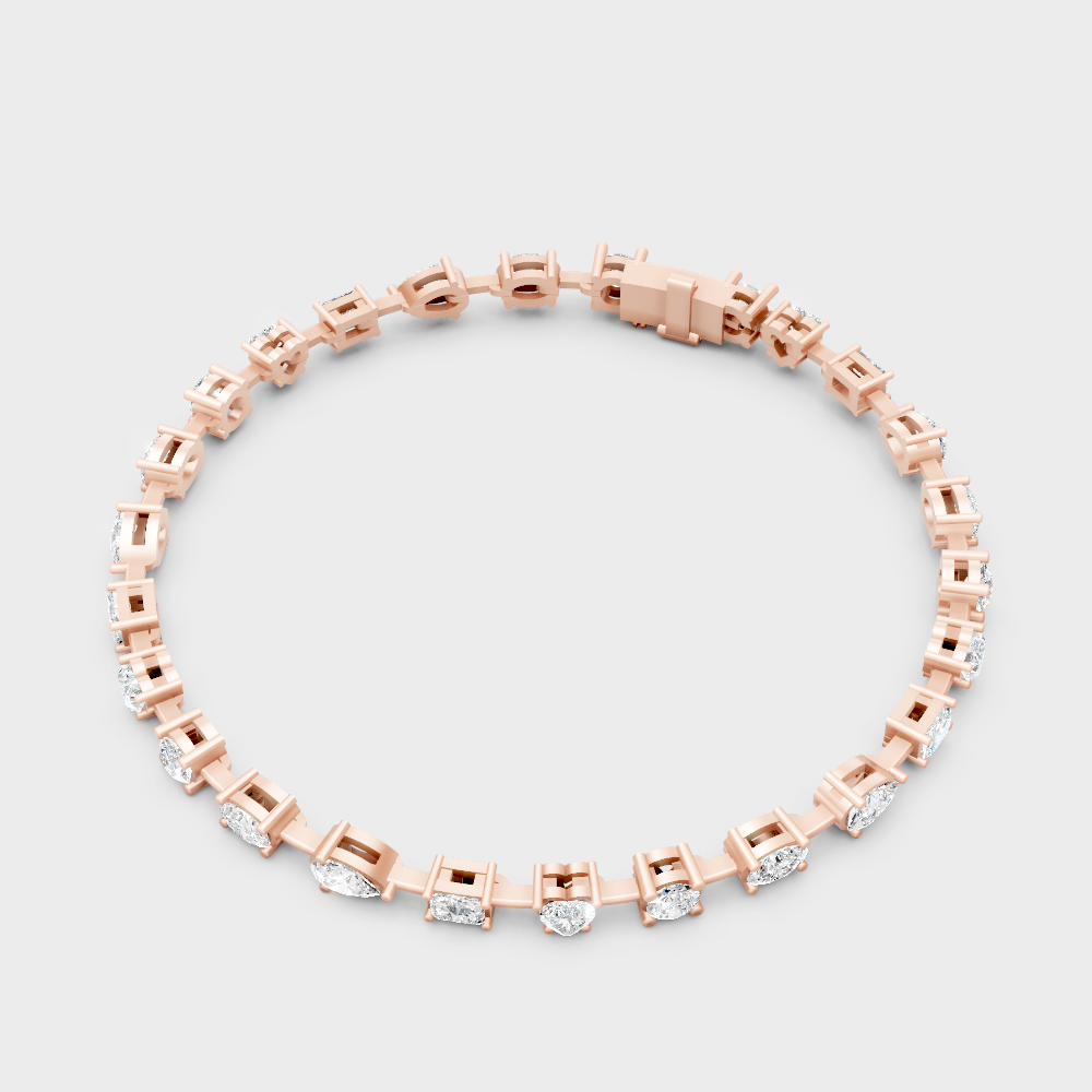 3.99 Ct Multi-Shape Diamond Tennis Bracelet in