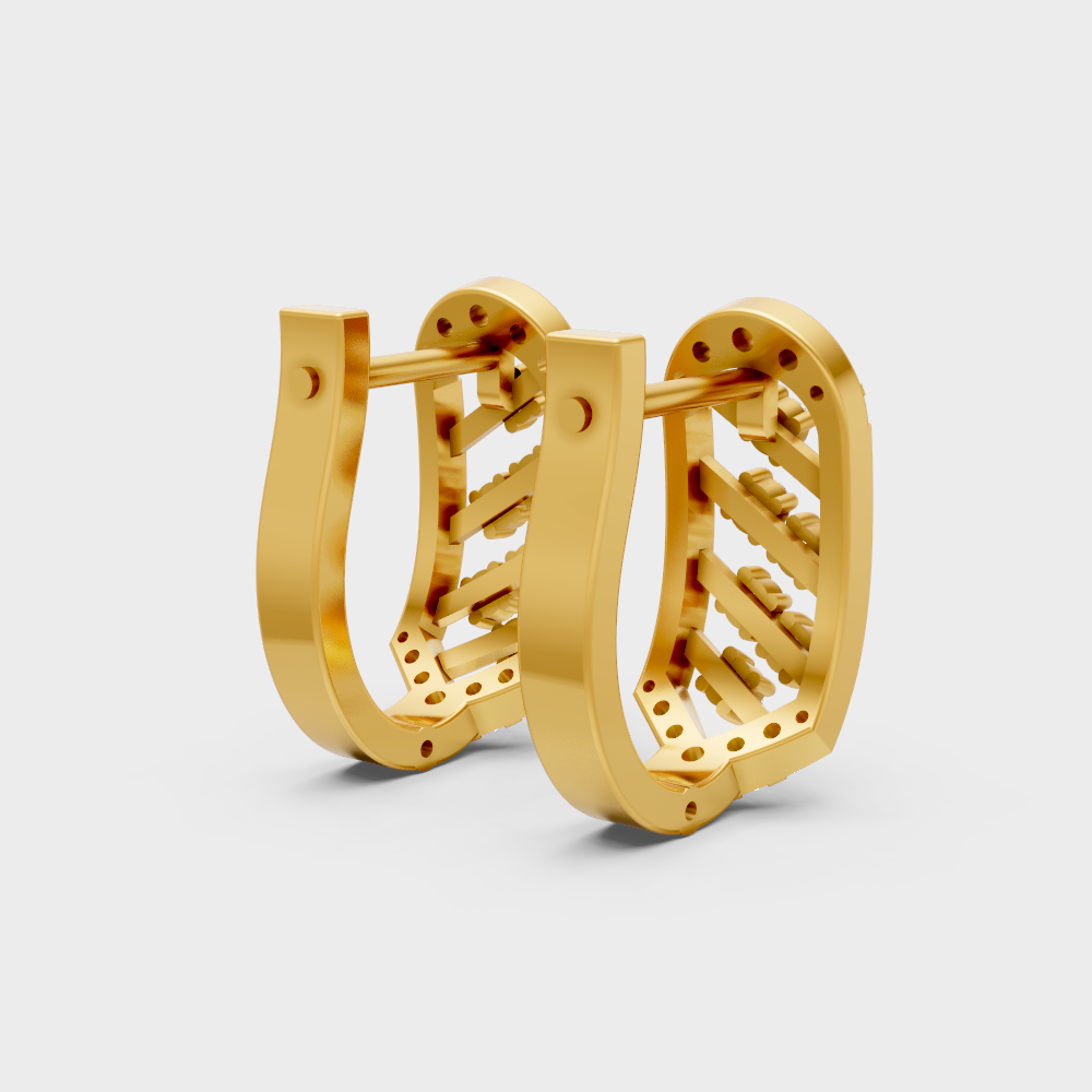 Ethical Lab-Grown Diamond Hoops In Premium Yellow Gold Finish