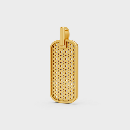 Yellow Gold Round Diamond Men’s Pendant Without Chain For A Bold And Ethical Style