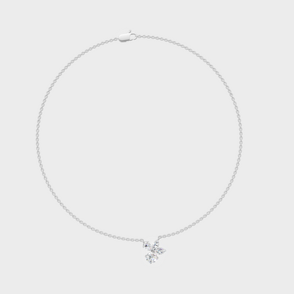 Premium 950 Platinum Multi-Shape Lab-Grown Diamond Solo Pendant