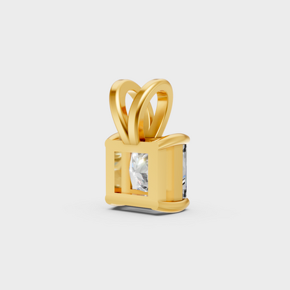 Yellow Gold Princess Diamond Pendant For A Bold And Ethical Style