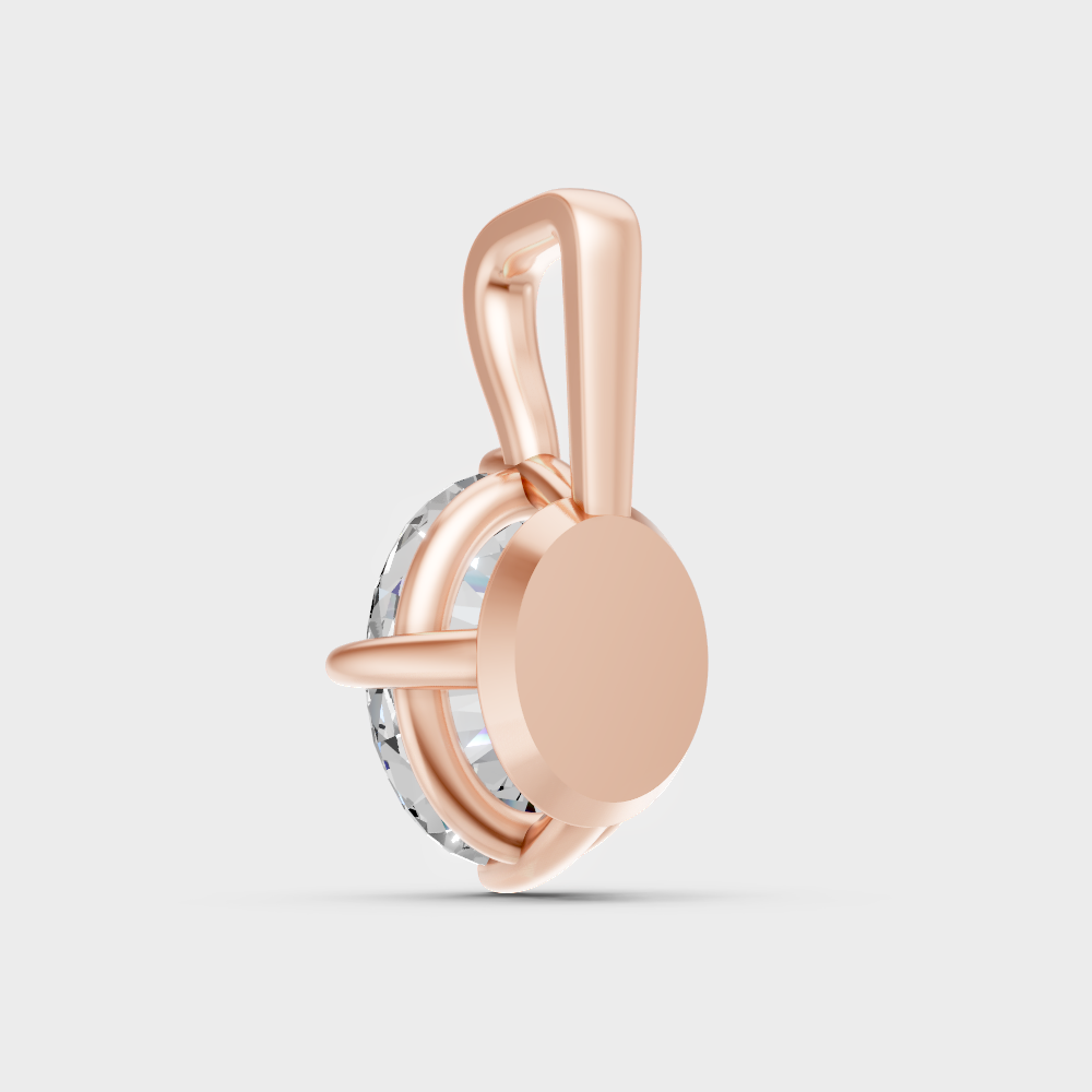 Brilliant Oval Diamond Jewelry Pendant Rose Gold