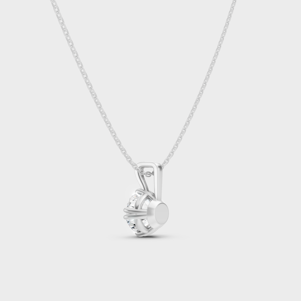Luxury Round Diamond Pendant Necklace 950 Platinum