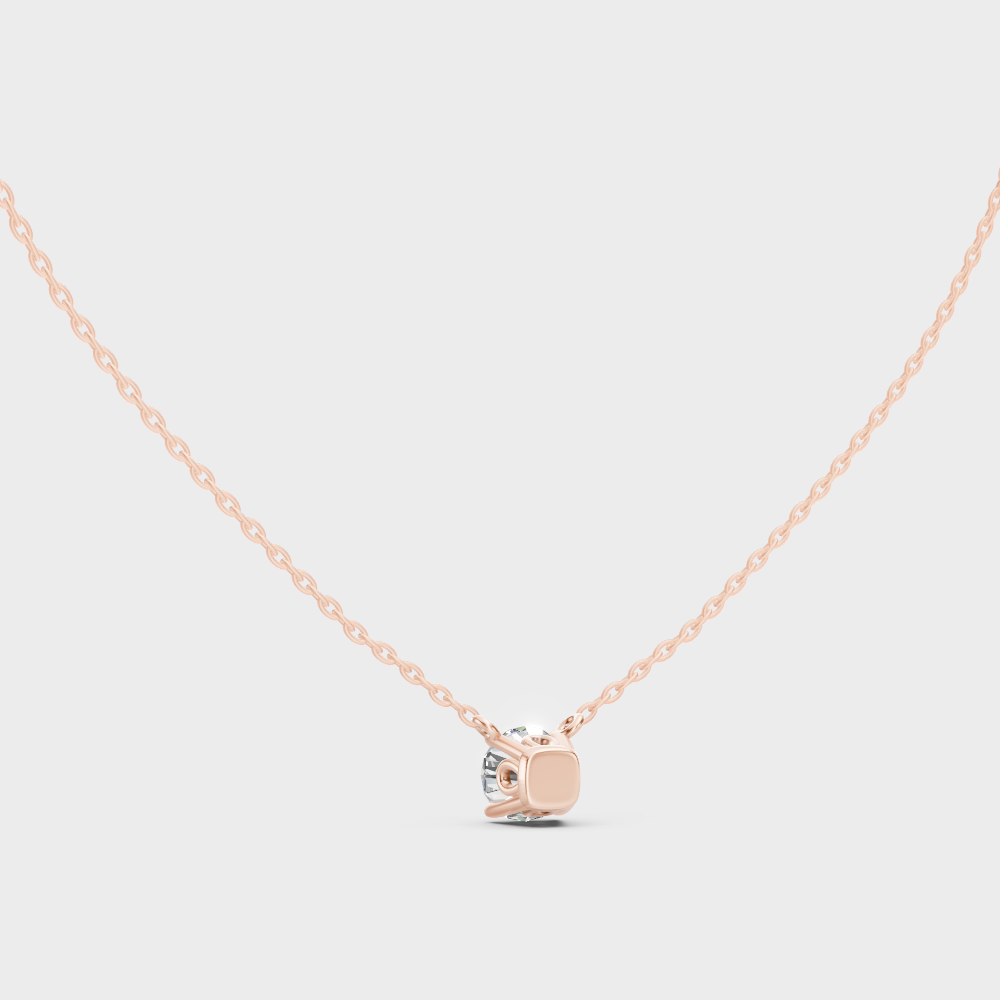 Hallmarked 18K Rose Gold 1 Carat Round Diamond Jewelry