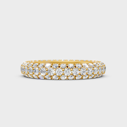 Gli Certified Round-Cut Lab-Grown Diamond Band In 18K Yellow Gold
