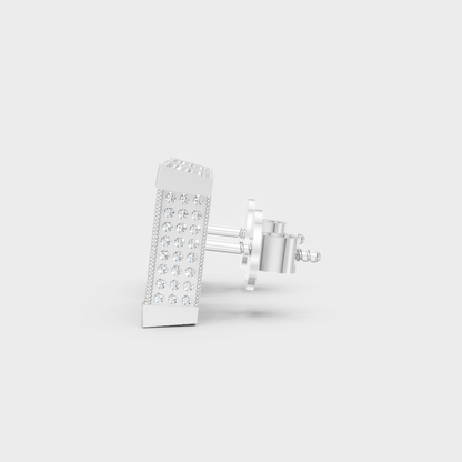 Minimal Men’s Diamond Stud Earrings In Platinum 950 Premium Craftsmanship