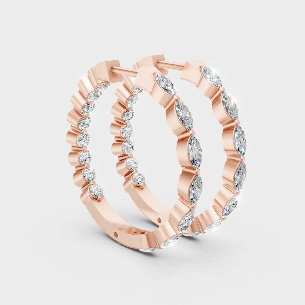 GLI-certified rose gold lab diamond earrings for timeless ethical luxury