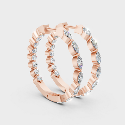 GLI-certified rose gold lab diamond earrings for timeless ethical luxury