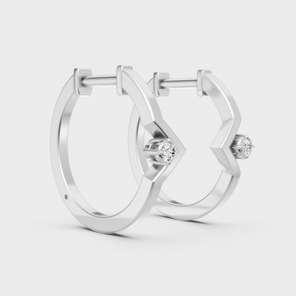 Elegant Lab Grown Diamond Hoop Earrings In White Gold Everyday Luxury