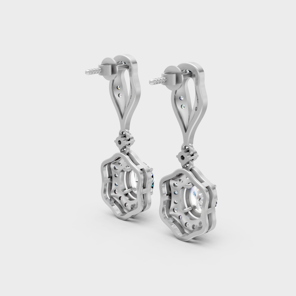 Ethical Lab-Grown Diamond Drop Earrings In Platinum