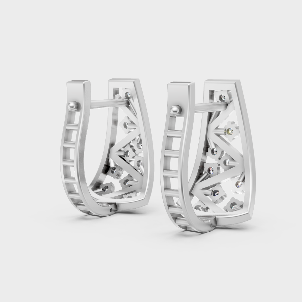 0.28 Ct GLI Certified Lab-Grown Round Diamond Hoop Earrings In White Gold