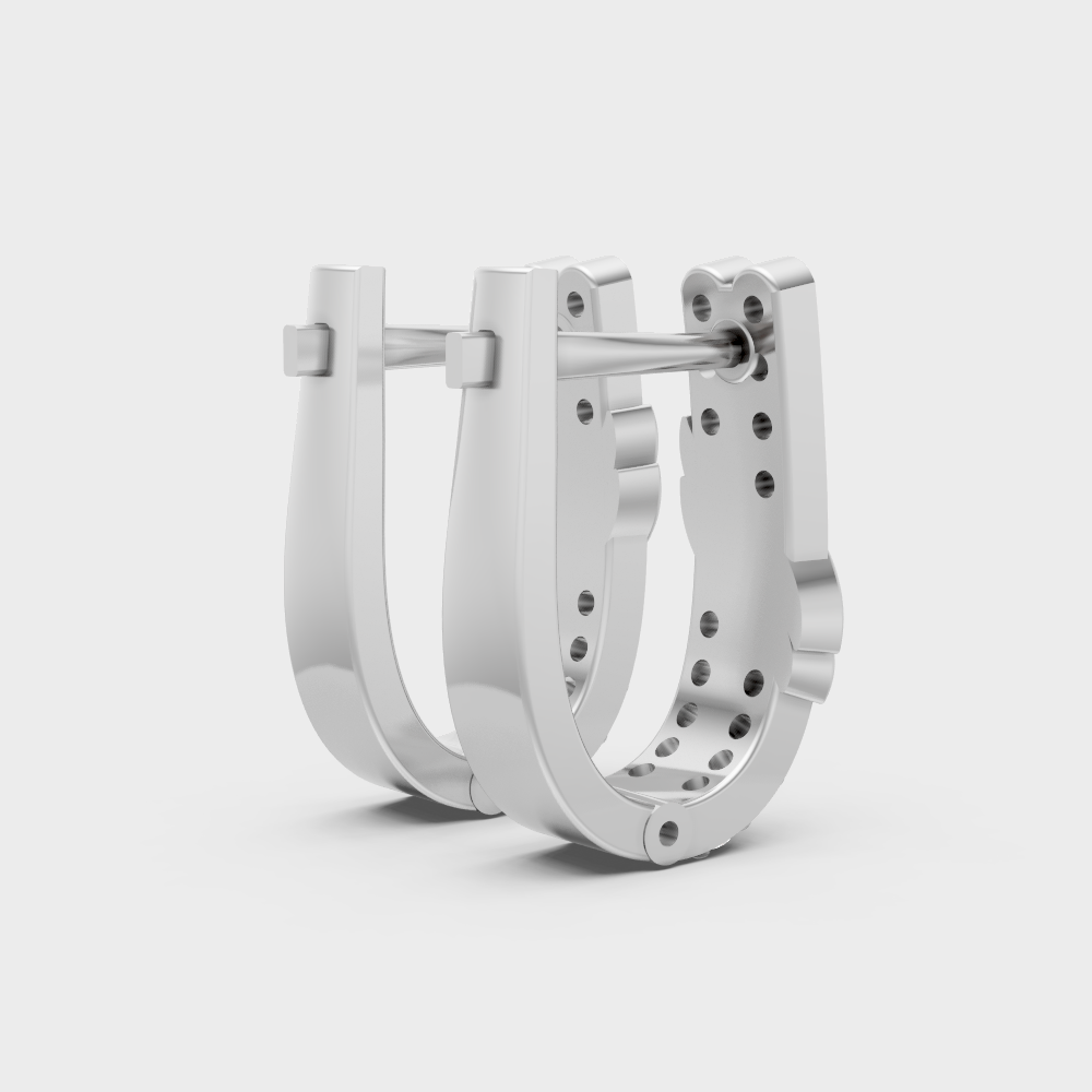 Luxury Platinum Round Cut Lab Diamond Hoop Earrings For Women