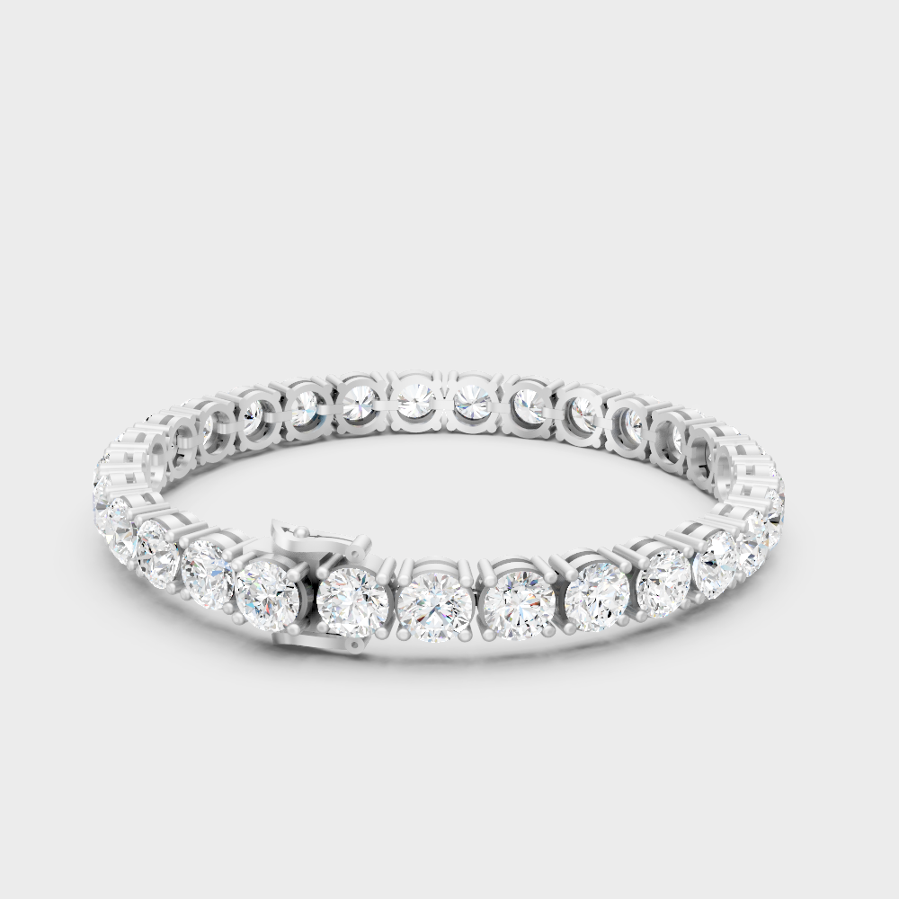 Elegant Lab-Grown Diamond Bracelet White Gold