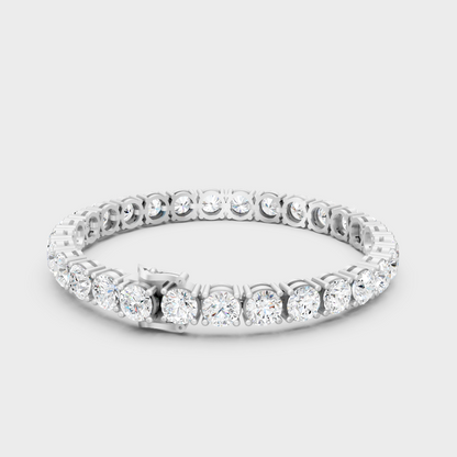Elegant Lab-Grown Diamond Bracelet White Gold