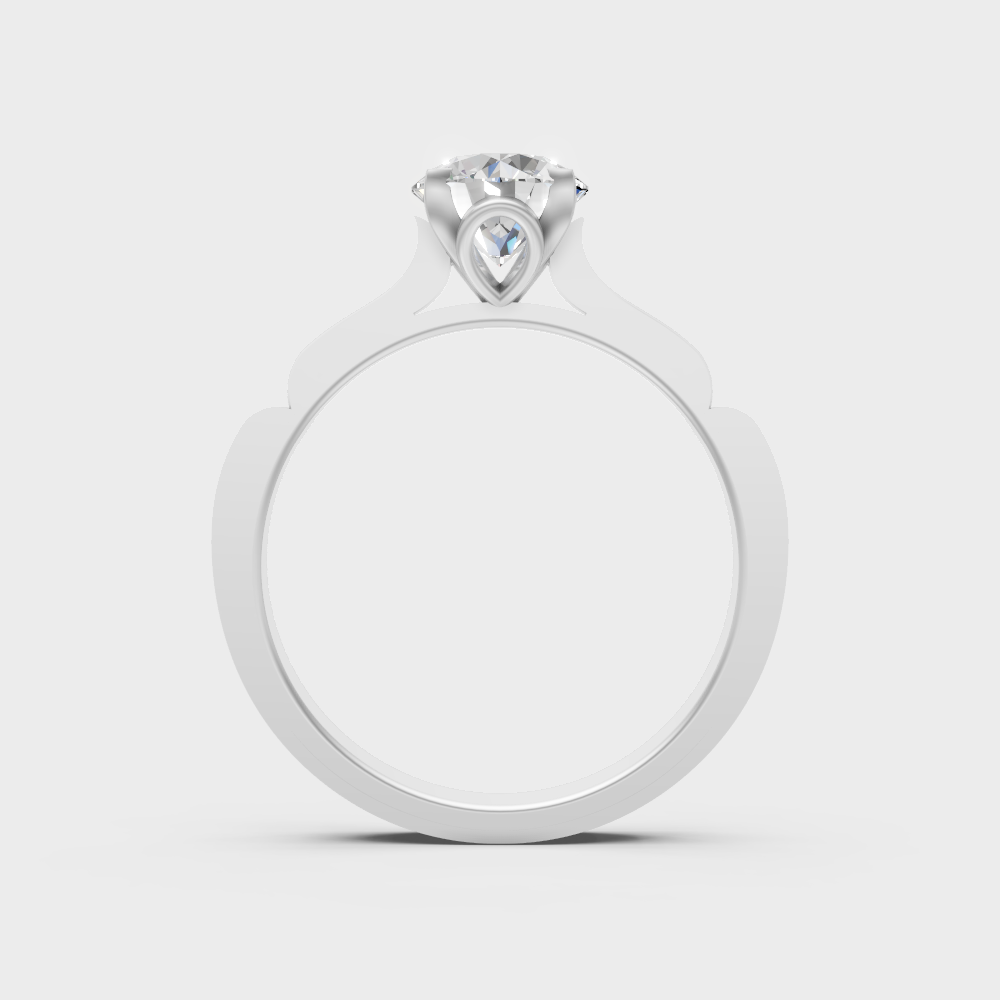  High-Polish 950 Platinum Round-Cut Lab Diamond Ring For A Brilliant Statement