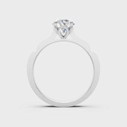  High-Polish 950 Platinum Round-Cut Lab Diamond Ring For A Brilliant Statement