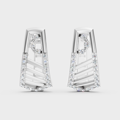 0.36 Ct GLI Certified Lab-Grown Round Diamond Hoop Earrings In Rose Gold