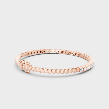 Hallmark Gold Round Lab Diamond Bracelet Rose Gold